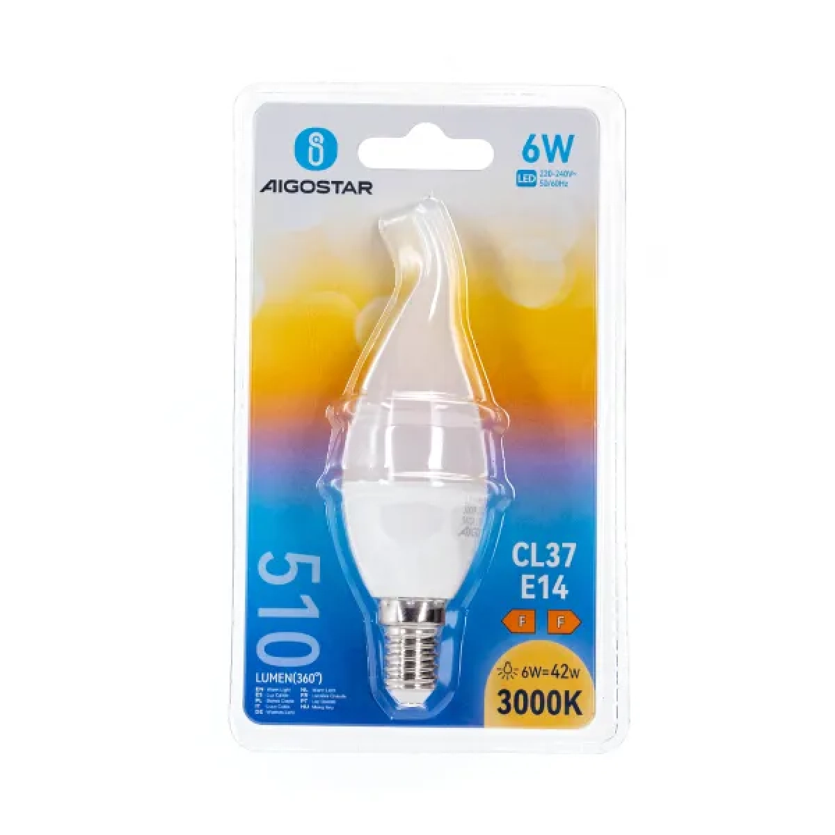 Λάμπα LED Wind Blow CL37 E14 6W 3000K Aigostar