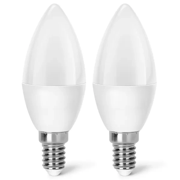 Λάμπες 2τμχ LED C37 E14 9W 3000K Aigostar