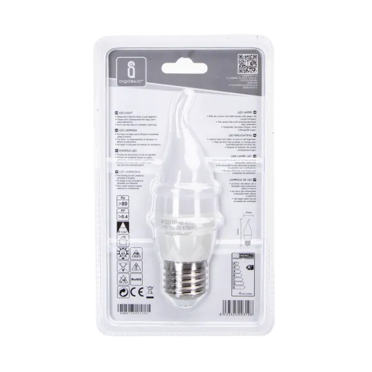 Λάμπα LED CL37 E27 4W 4000Κ Aigostar