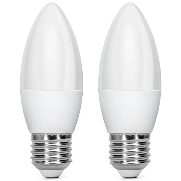 Λάμπες 2 τμχ LED C37 E27 4,9W 6500Κ Aigostar