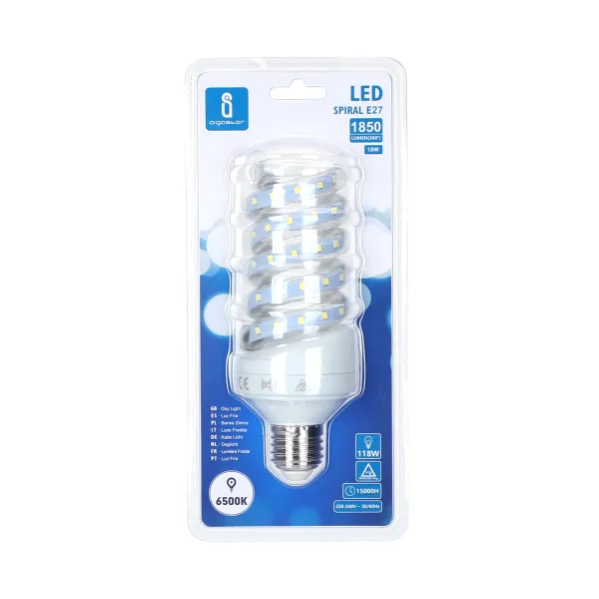 Λάμπα LED E27 18W 6500K Aigostar