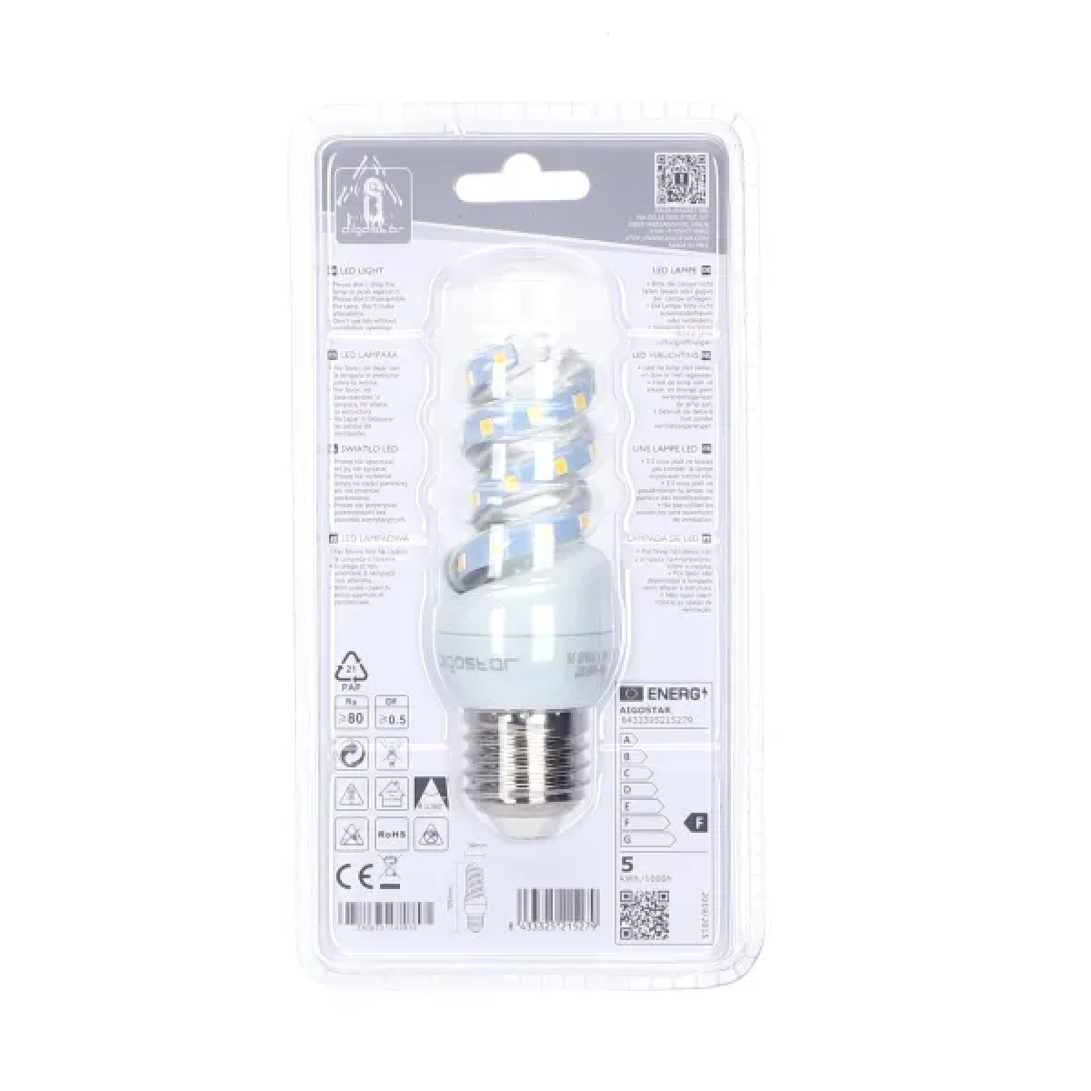 Λάμπα LED E27 4,9W 4000K Aigostar