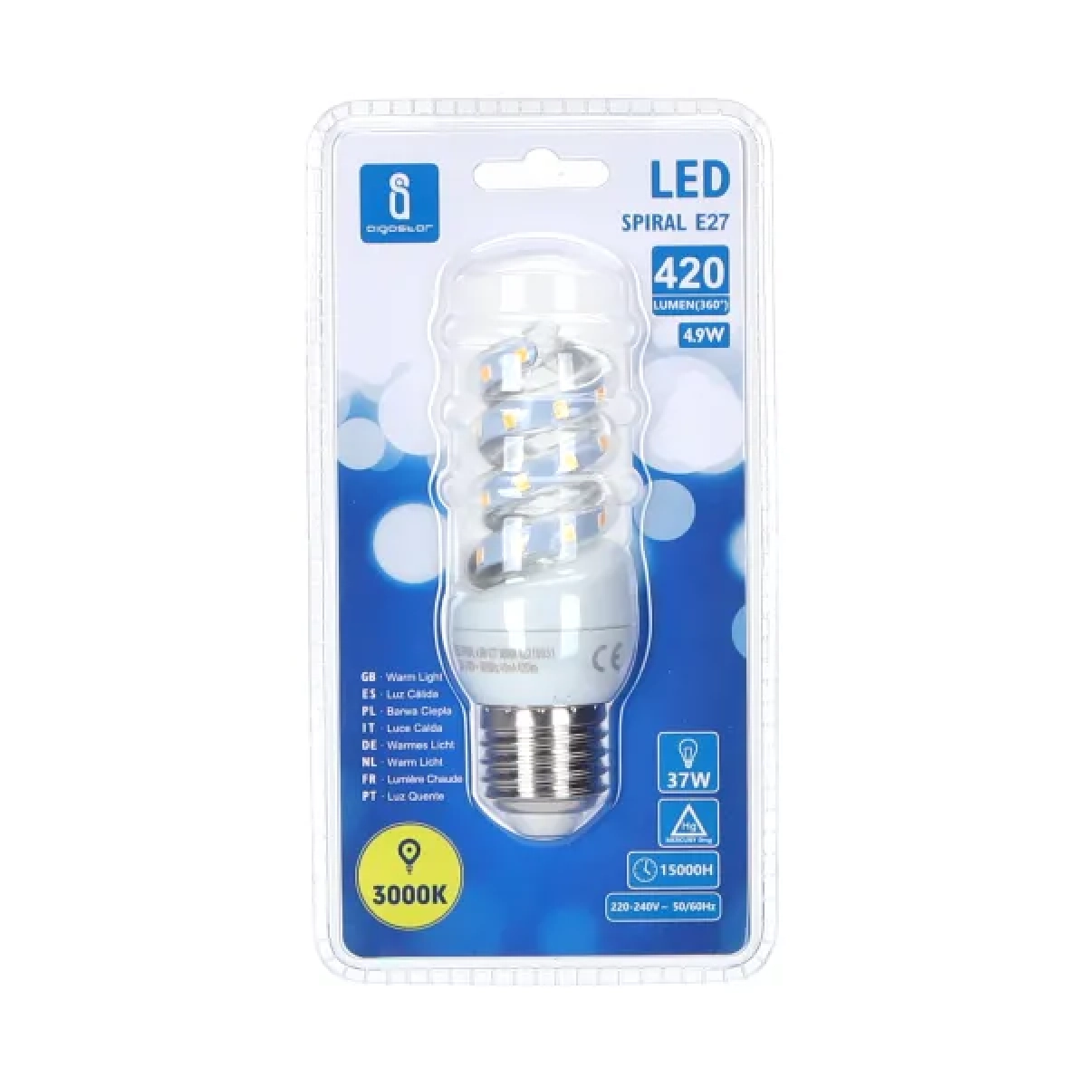 Λάμπα LED E27 4,9W 3000K Aigostar