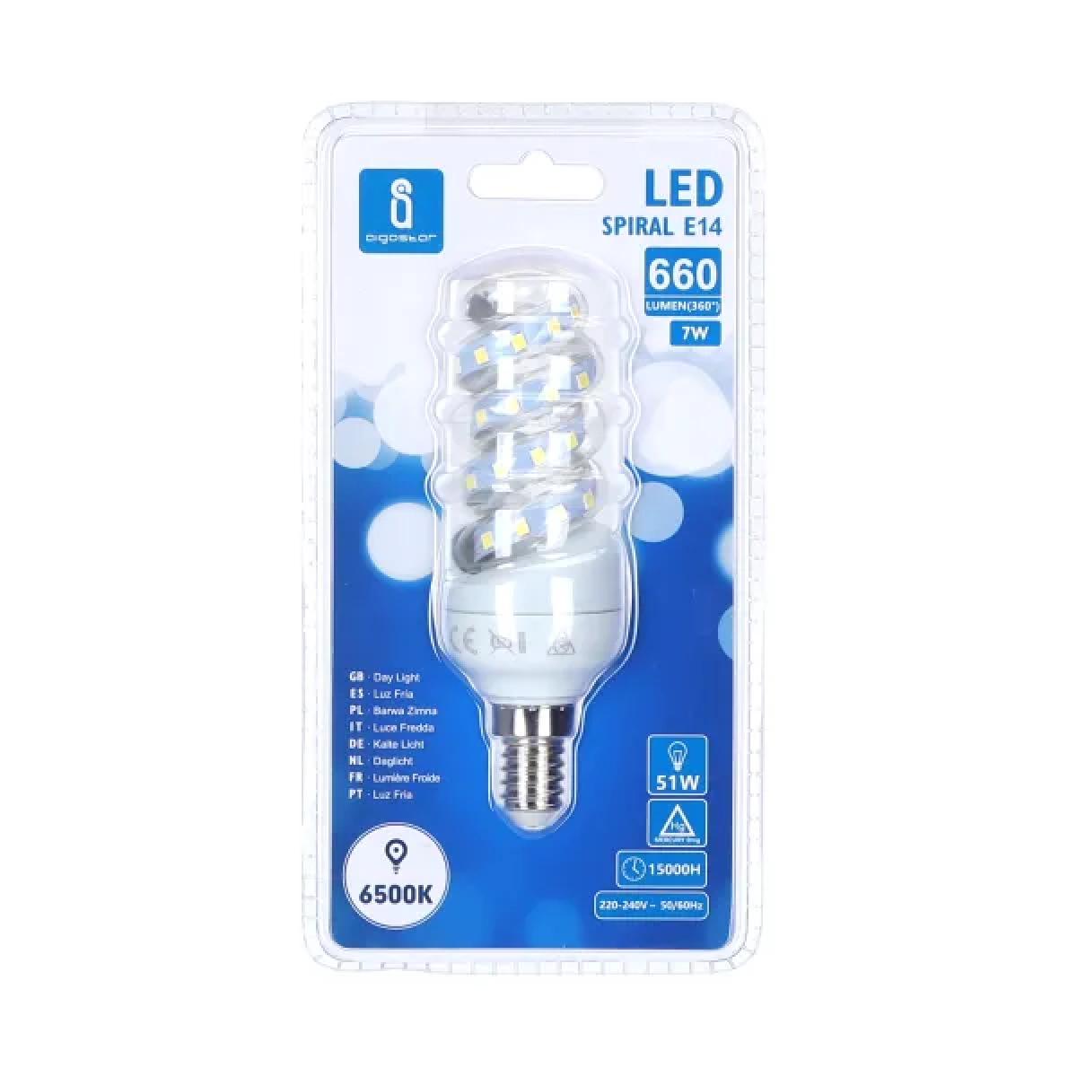 Λάμπα LED E14 7W 6500K Aigostar