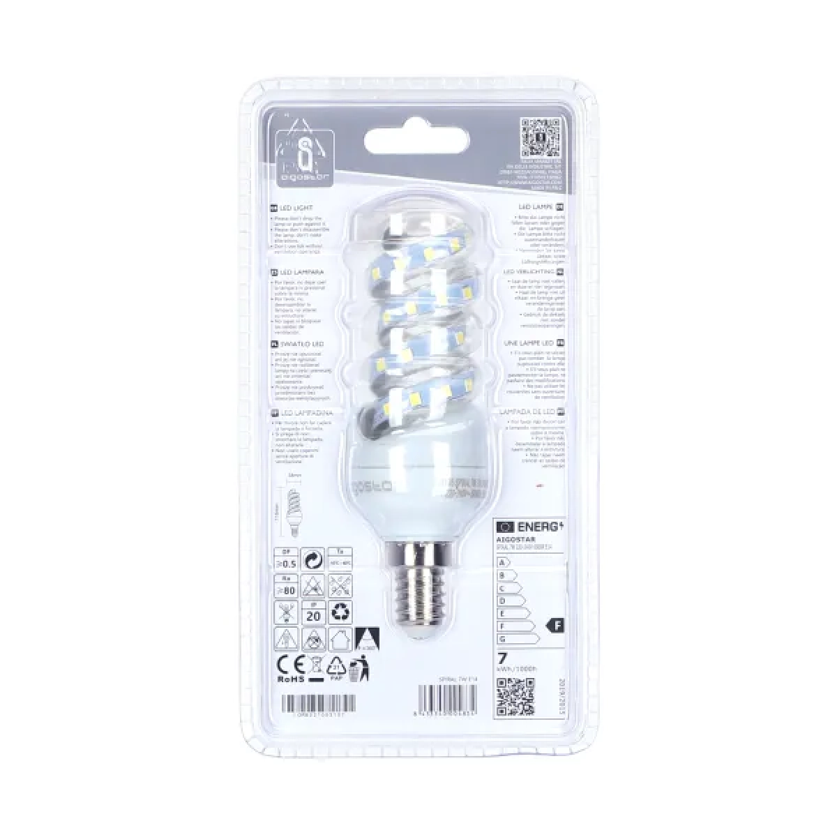 Λάμπα LED E14 7W 6500K Aigostar
