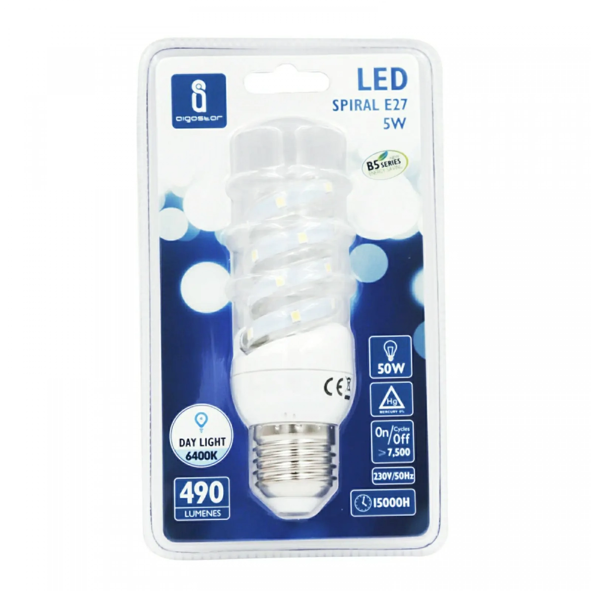 Λάμπα LED E27 5W 6500K Aigostar