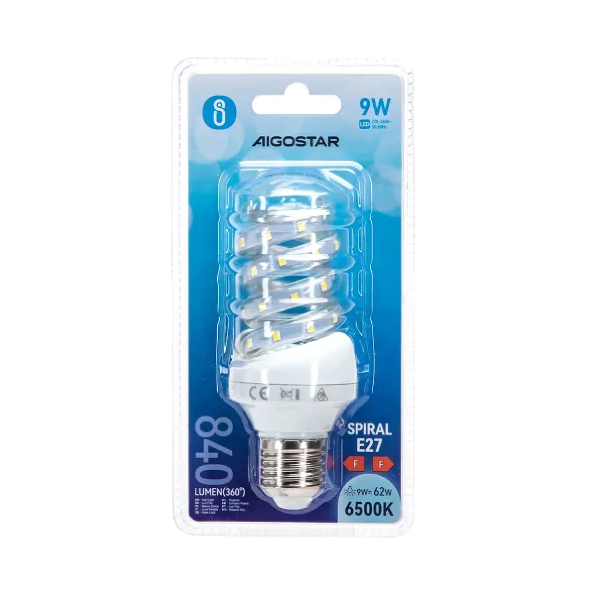 Λάμπα LED E27 9W 6400K Aigostar