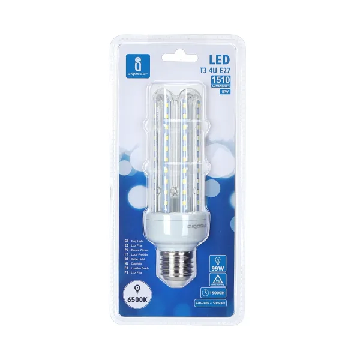 Λάμπα LED 2U E27 15W 6400K Aigostar