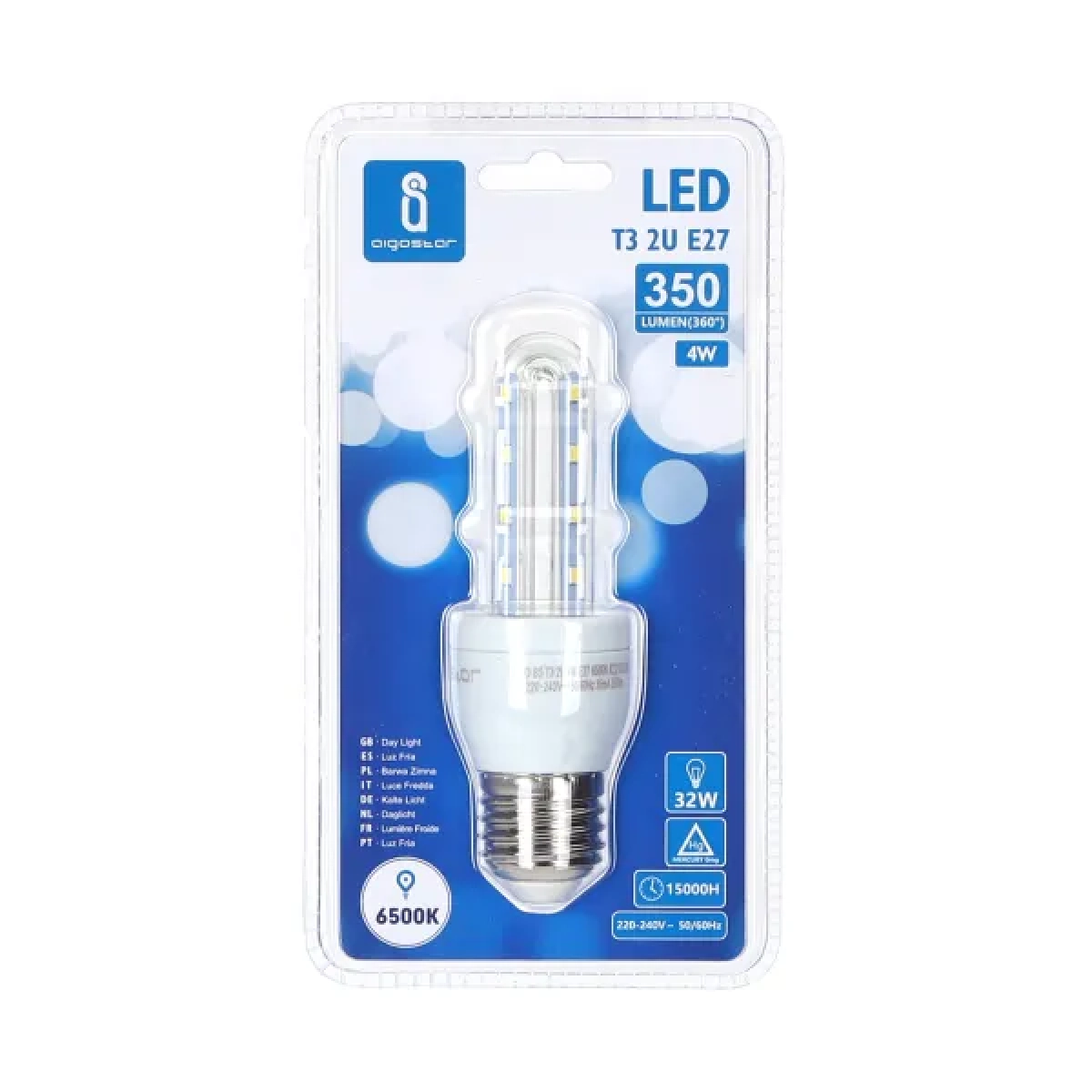 Λάμπα LED 2U E27 4W 6400K Aigostar