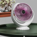 Μίνι Ανεμιστηράκι 5W 6'' Λευκό-ροζ XFS-06