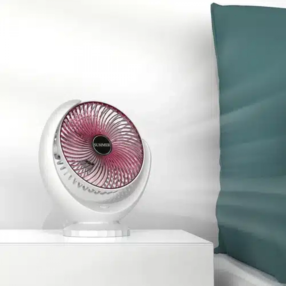 Μίνι Ανεμιστηράκι 5W 6'' Λευκό-ροζ XFS-06