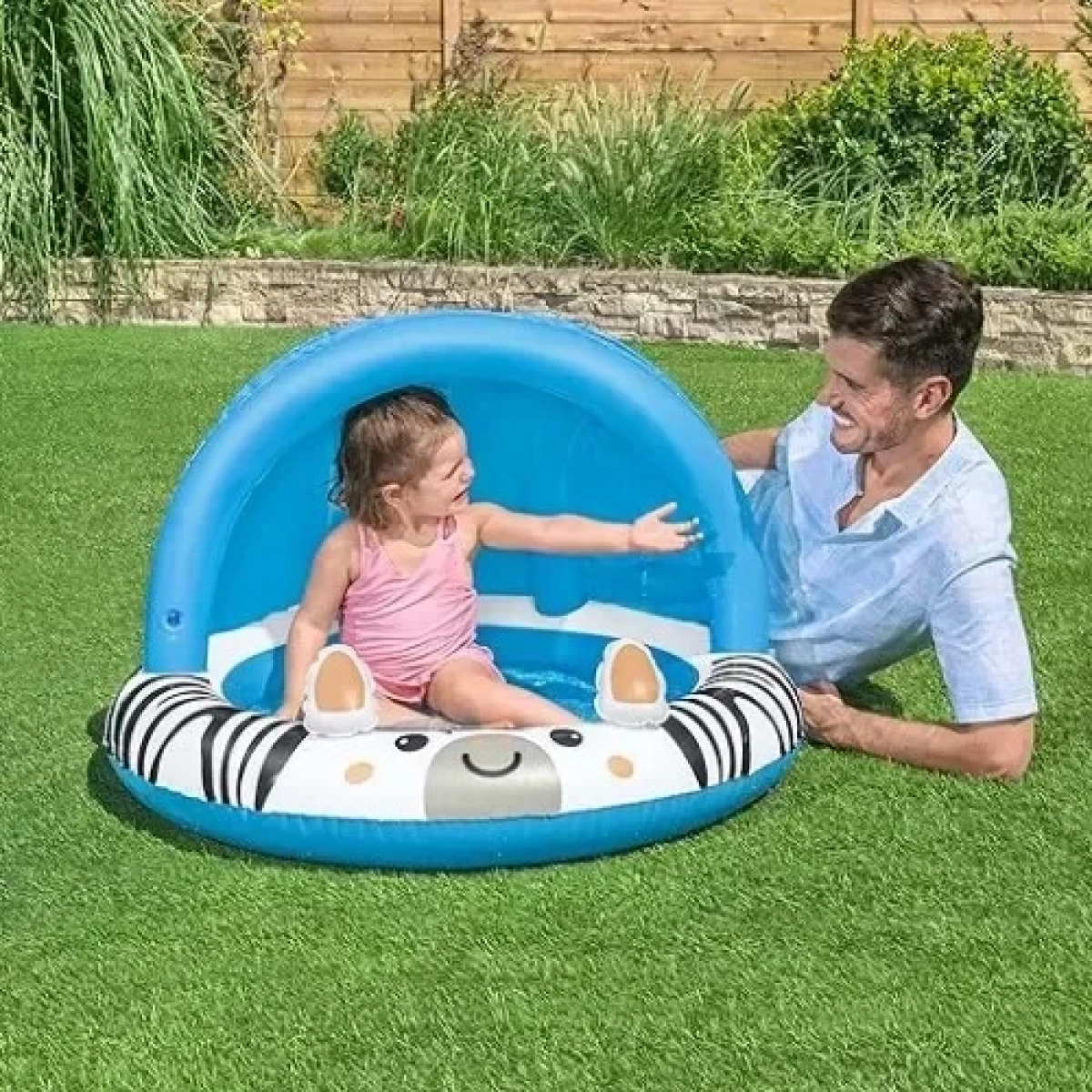 Bestway Safari Sun Shaded Παιδική Πισίνα Φουσκωτή 97x97x66εκ. 52559