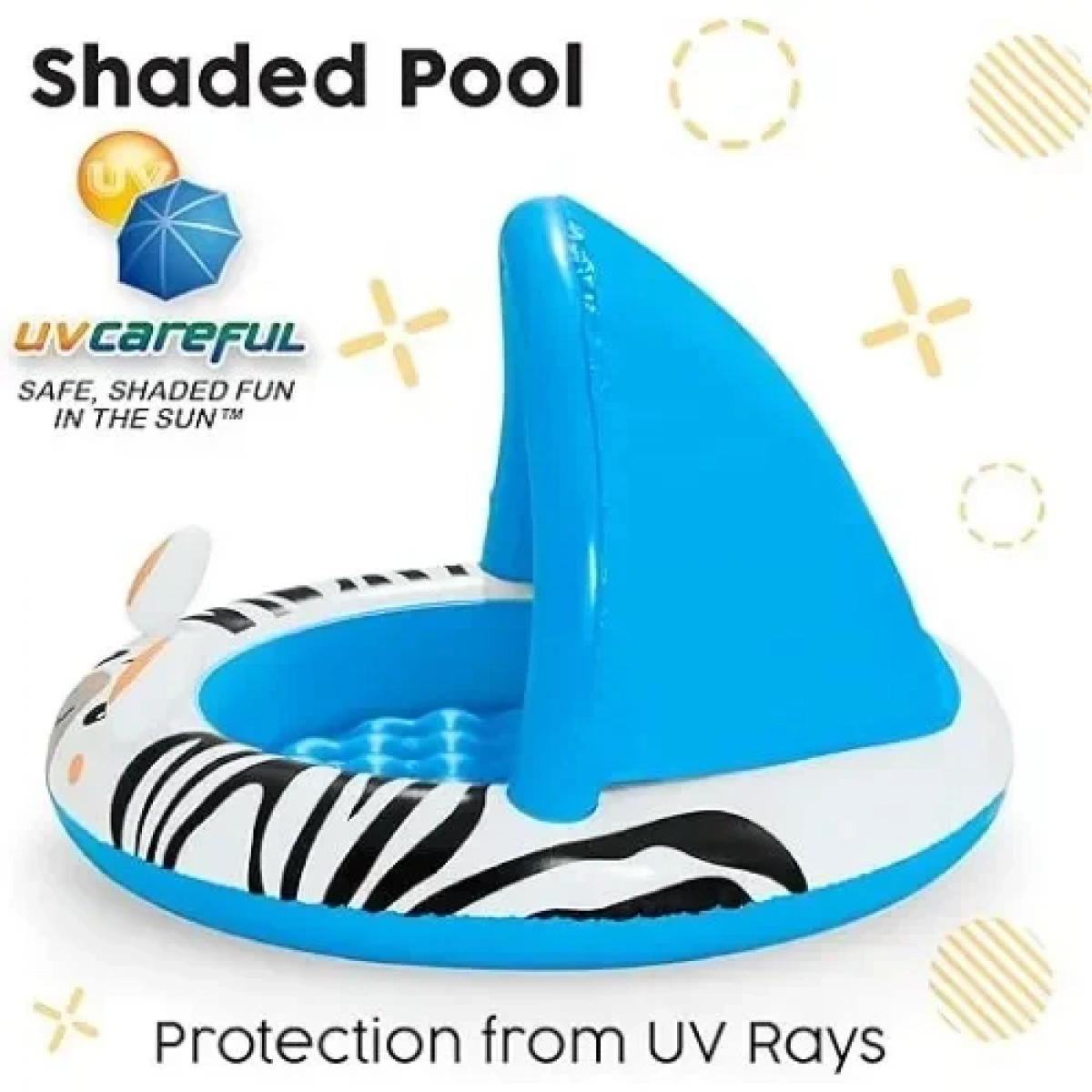 Bestway Safari Sun Shaded Παιδική Πισίνα Φουσκωτή 97x97x66εκ. 52559