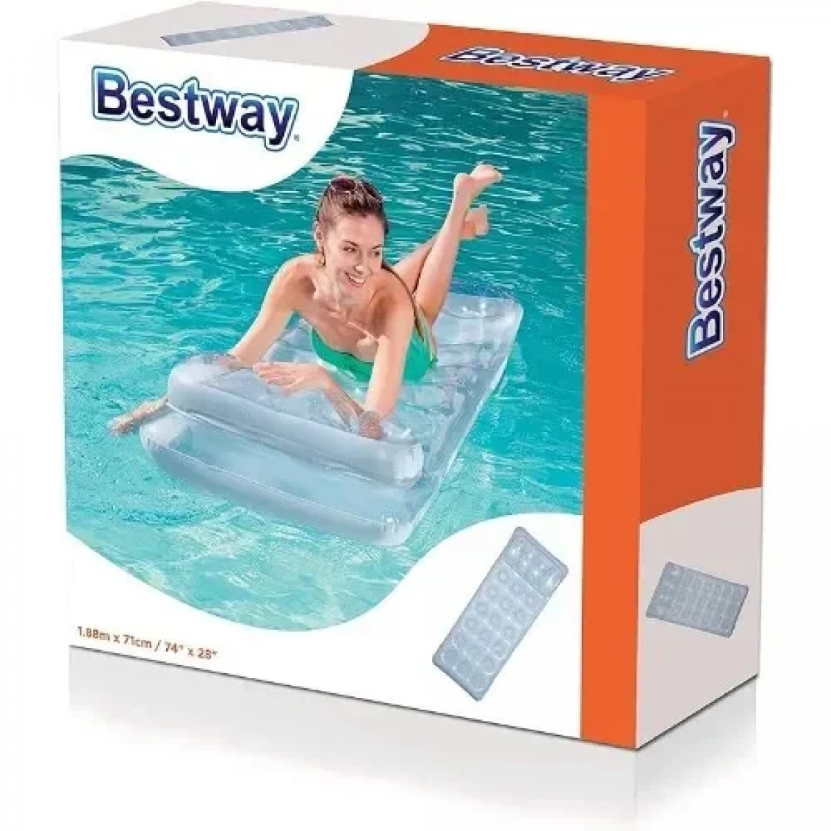 Bestway Φουσκωτό Στρώμα Με Μαξιλάρι 188cm (43024)