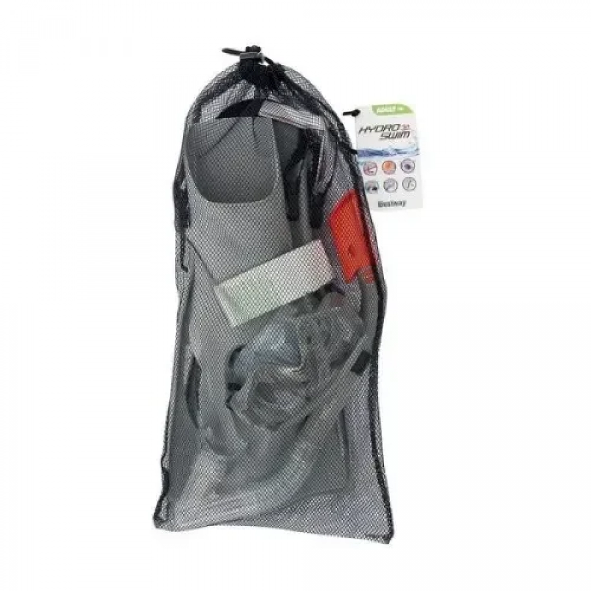 Bestway 25020 Σετ Μάσκα Θαλάσσης με Αναπνευστήρα & Βατραχοπέδιλα σε γκρι χρώμα