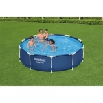 Bestway Steel Pro Πισίνα PVC με Μεταλλικό Σκελετό & Αντλία Φίλτρου 305x305x76εκ. 56677