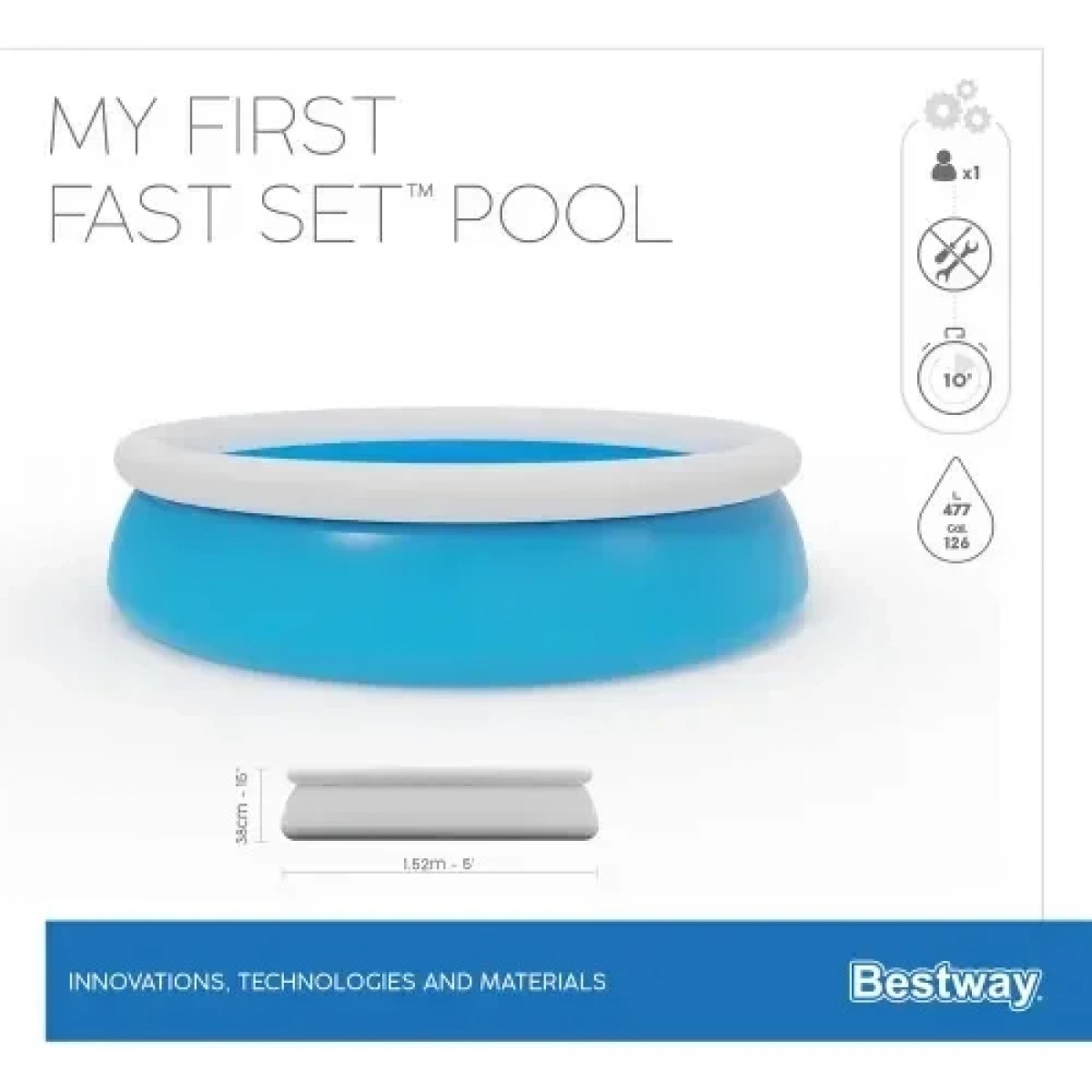 Πισίνα Φουσκωτη Bestway My First Fast Set Pool 57241