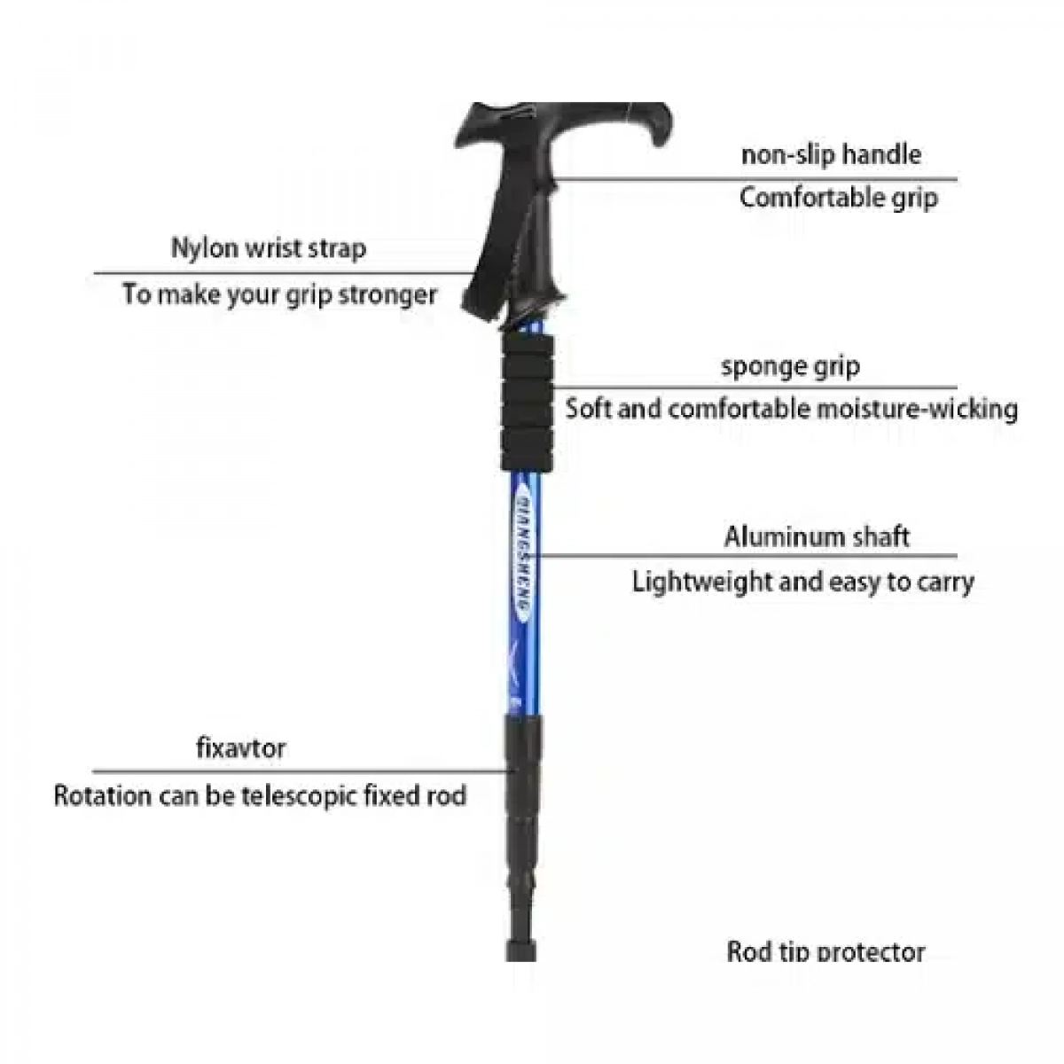 Πτυσσόμενο Μπατόν Ορειβασίας 63-135 cm Hiking Pole SDS-18775
