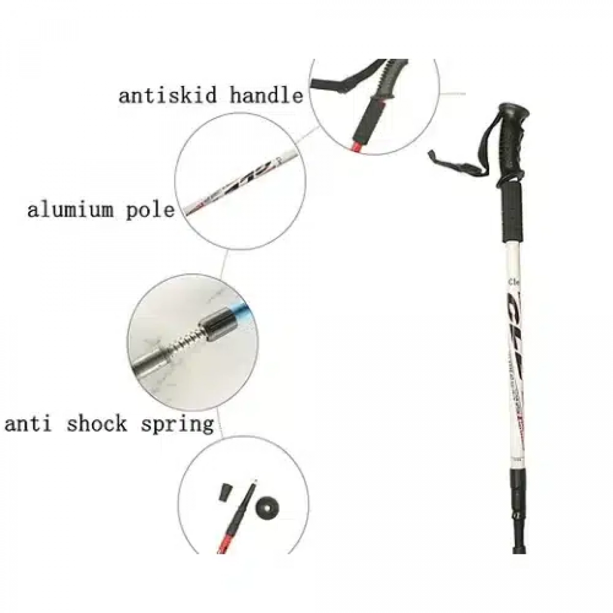 Πτυσσόμενο Μπατόν Ορειβασίας 63-135 cm Hiking Pole SDS-18775
