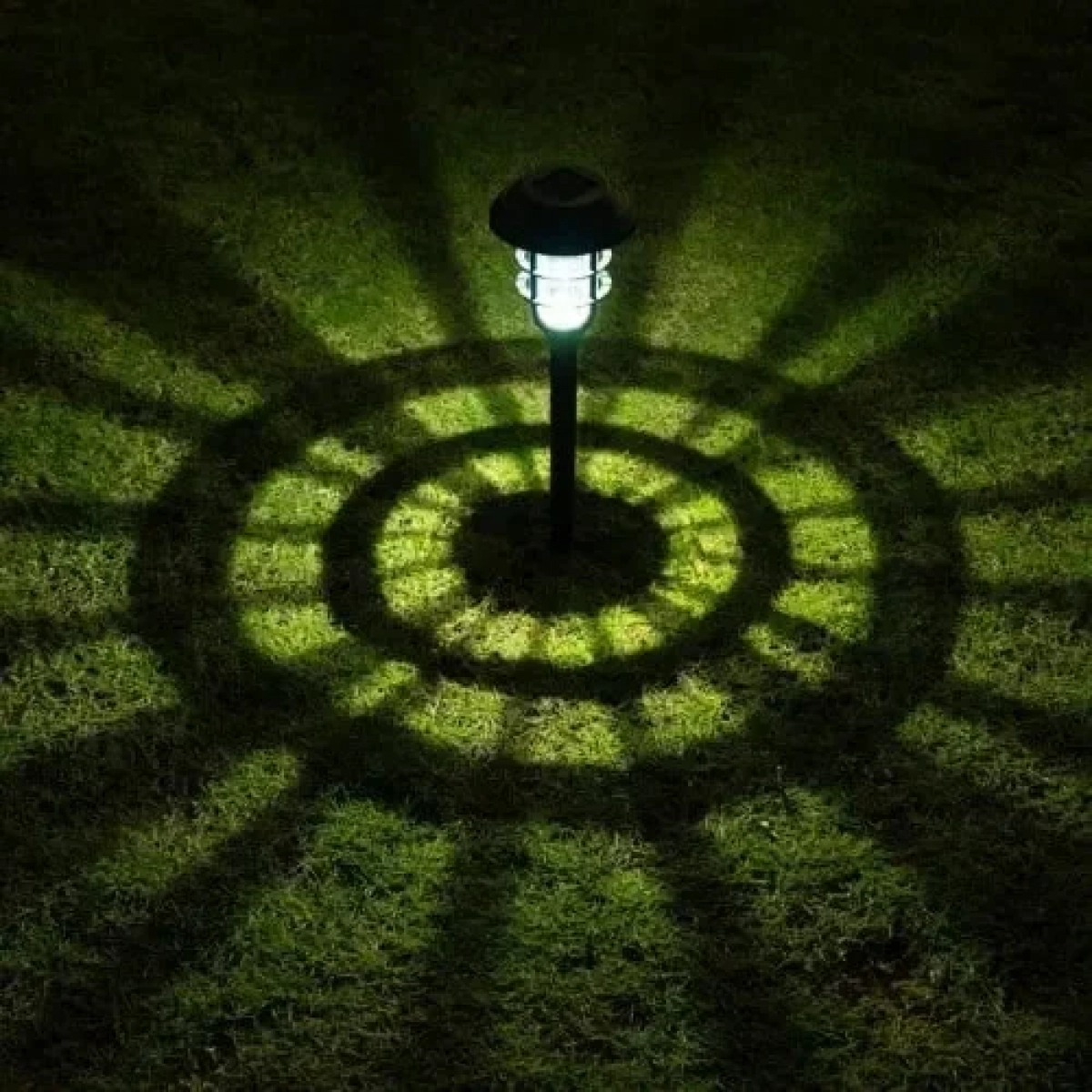 Ηλιακό Διακοσμητικό Φωτιστικό Κήπου LED "Ring" 12x42 cm σε Μαύρο Χρώμα Ε-1011