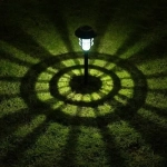 Ηλιακό Διακοσμητικό Φωτιστικό Κήπου LED "Ring" 12x42 cm σε Μαύρο Χρώμα Ε-1011
