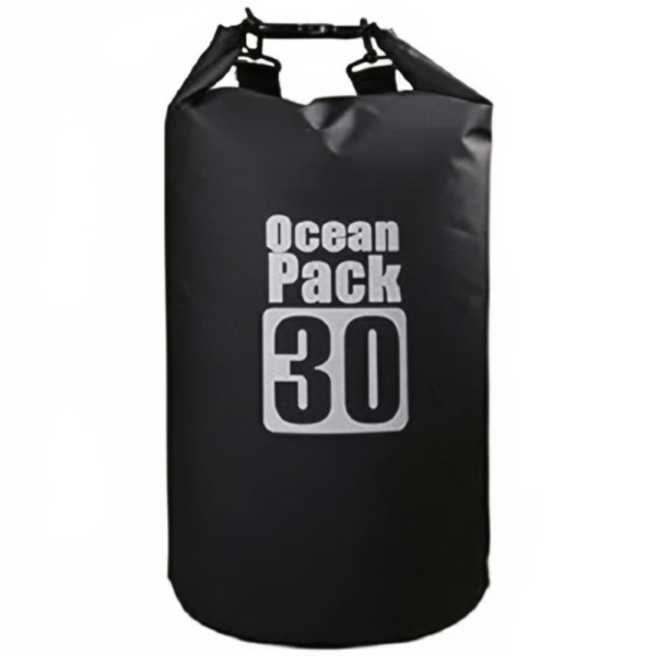 Αδιάβροχος Αεροστεγής Σάκος Ocean Pack 30L με Λουρί Ώμου που Επιπλέει στο Νερό 170233 - Μαύρο