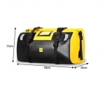 Αδιάβροχος ταξιδιωτικός σάκος μοτοσυκλέτας Motowolf 66L μαύρο - κίτρινο