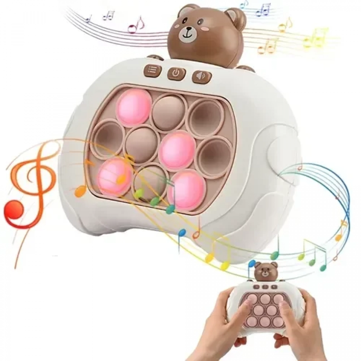 Αγχολυτικό παιχνίδι χειρός 13x12cm Bubble Stress Toy - λευκό 82603 - Image 4