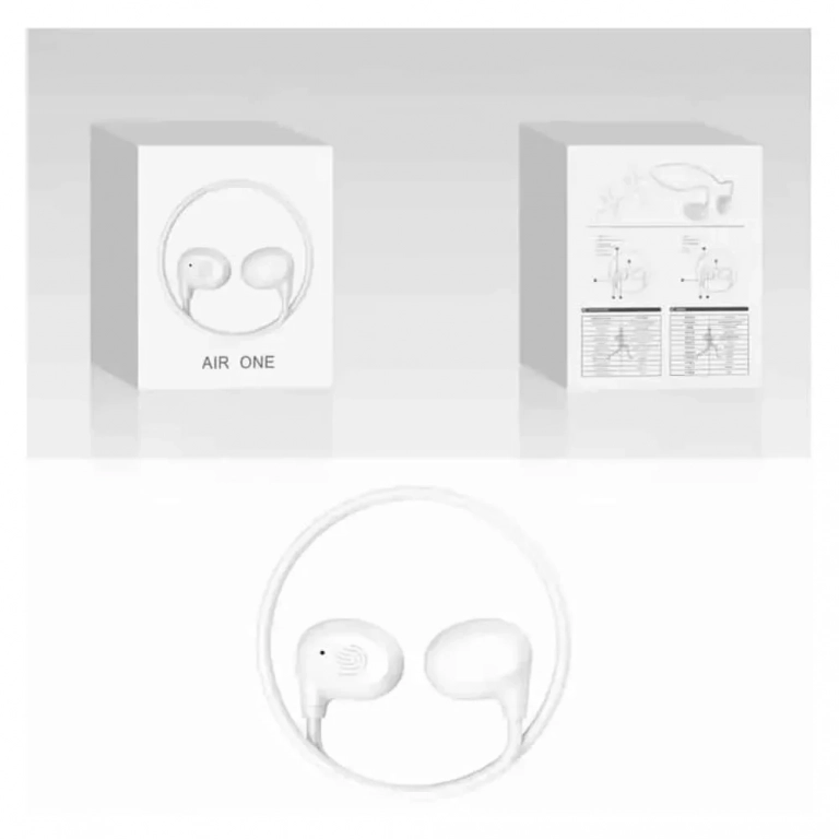 Air One Air Conduction Bluetooth Handsfree Ακουστικά - Λευκό - Photo1