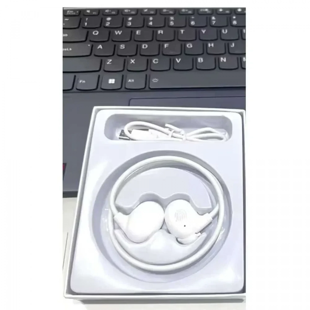 Air One Air Conduction Bluetooth Handsfree Ακουστικά - Λευκό - Photo3