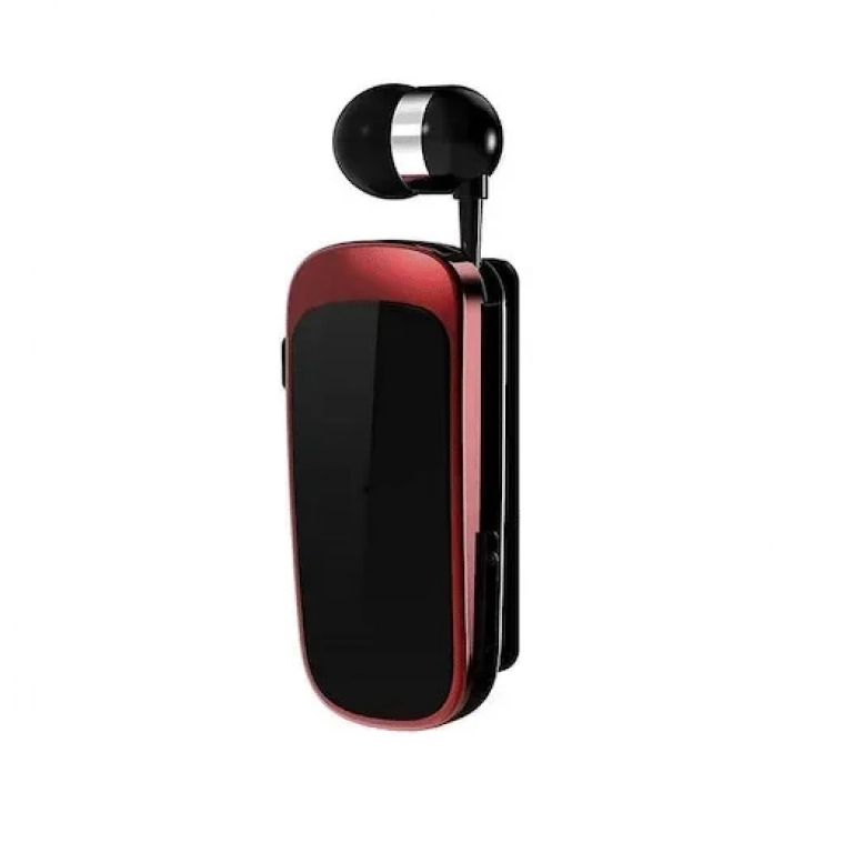Ακουστικό Bluetoοth HandsFree K52 clip-on mini headset κόκκινο