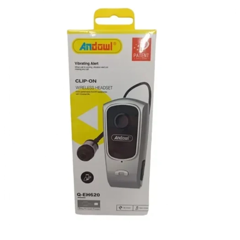 Ακουστικό πέτου In-ear Bluetooth Handsfree Andowl Q-EH620 - ασημί