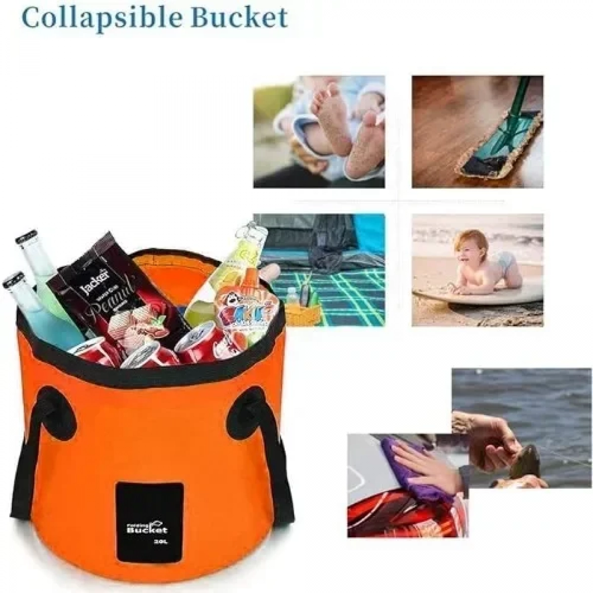 Πτυσσόμενος Φορητός Κάδος 20L Folding Bucket 170234