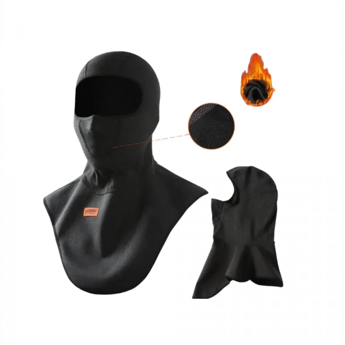 Αναπνεόμενη Ελαστική Balaclava One Size σε Mαύρο Χρώμα