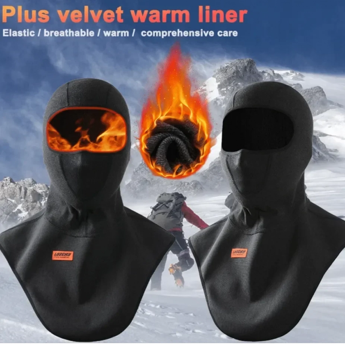 Αναπνεόμενη Ελαστική Balaclava One Size σε Mαύρο Χρώμα