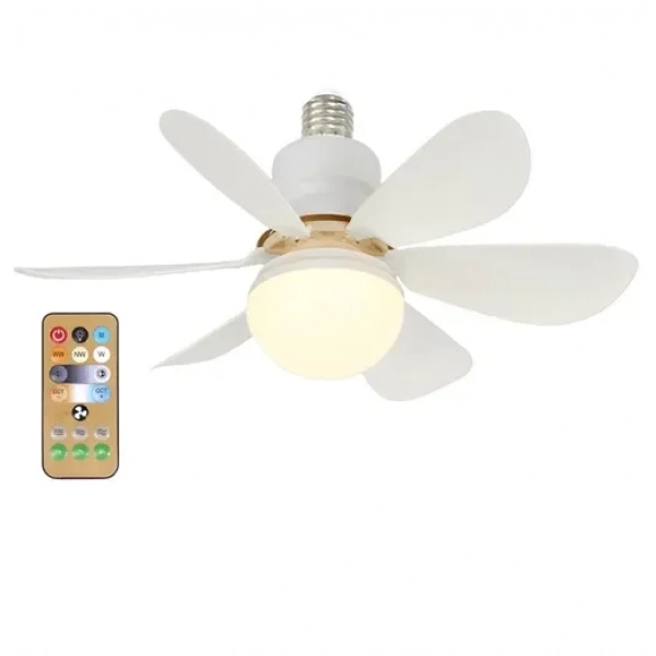 Ανεμιστήρας οροφής και λάμπα LED 520x185mm με τηλεχειριστήριο - λευκό
