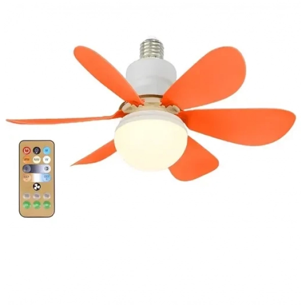 Ανεμιστήρας οροφής και λάμπα LED 520x185mm με τηλεχειριστήριο - πορτοκαλί