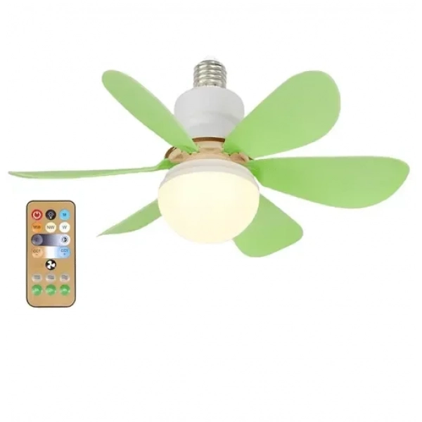 Ανεμιστήρας οροφής και λάμπα LED 520x185mm με τηλεχειριστήριο - πράσινο