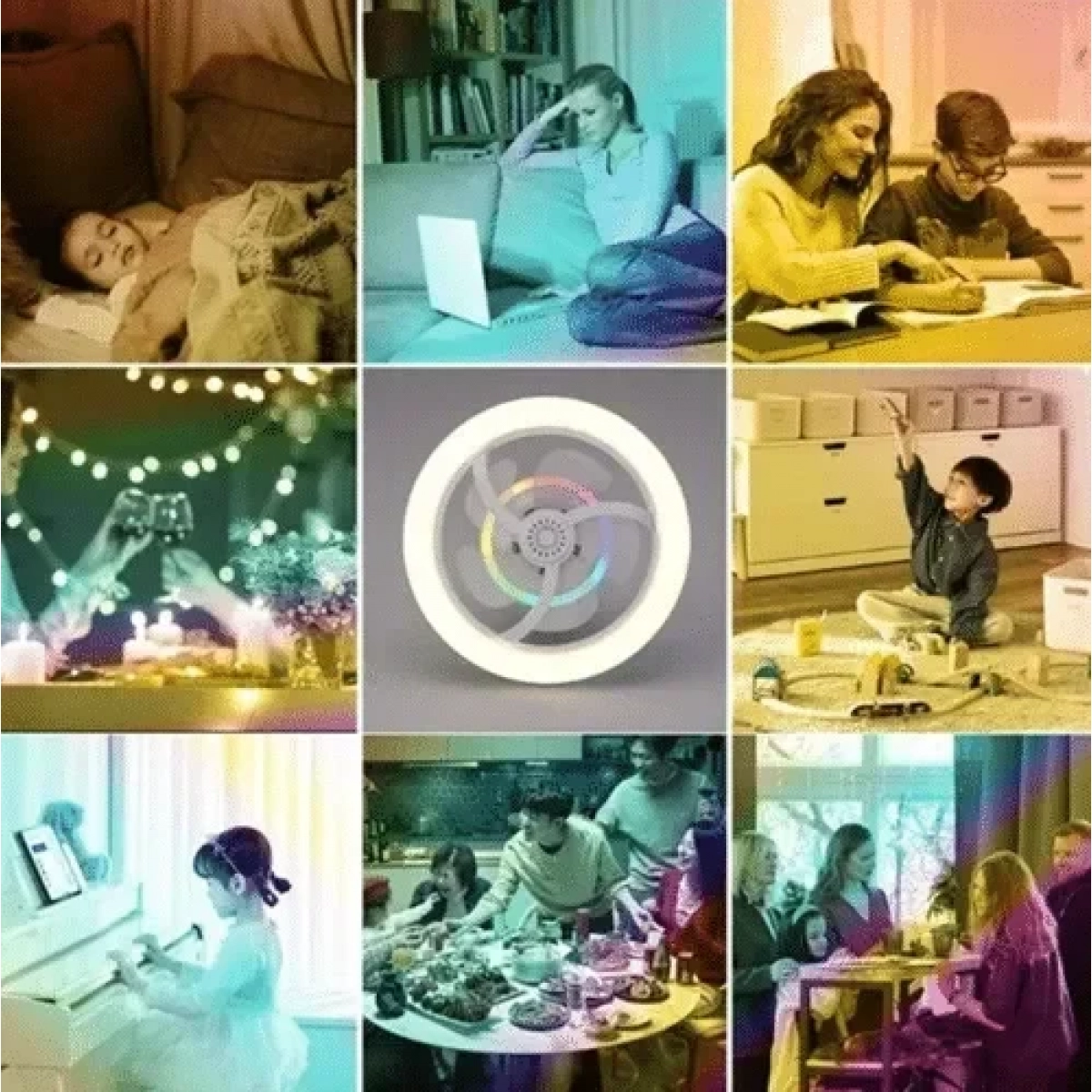 Ανεμιστήρας οροφής και λάμπα LED RGB 50W με τηλεχειριστήριο - λευκό - Image 6