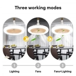 Ανεμιστήρας οροφής & λάμπα LED 36W με τηλεχειριστήριο λευκό - γαλάζιο - Image 4