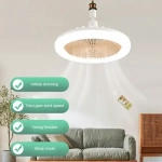 Ανεμιστήρας οροφής & λάμπα LED 36W με τηλεχειριστήριο λευκό - ροζ - Image 3