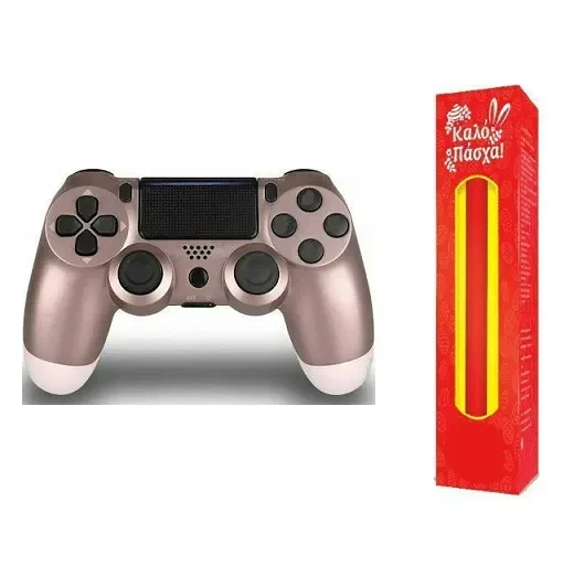 Λαμπάδα Ασύρματο Χειριστήριο Doubleshock PS4 controller Ροζ Χρυσό | G ...