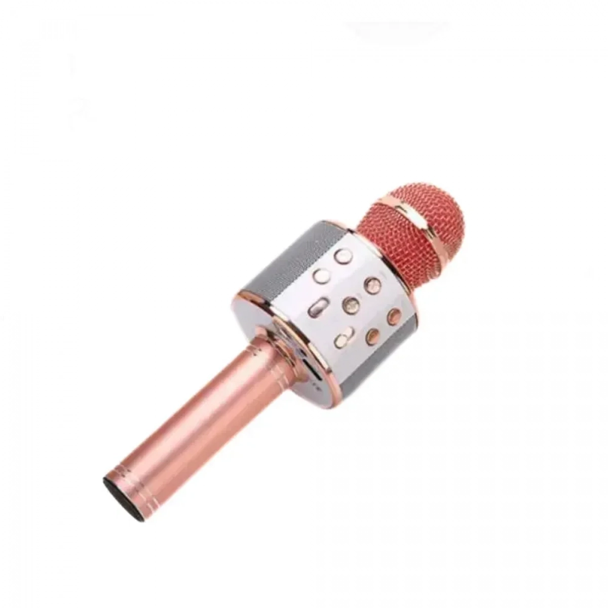 Ασύρματο Bluetooth Μικρόφωνο Καραόκε SPM WS858 με Ενσωματωμένο Ηχείο – Ροζ - Χρυσό - Photo4