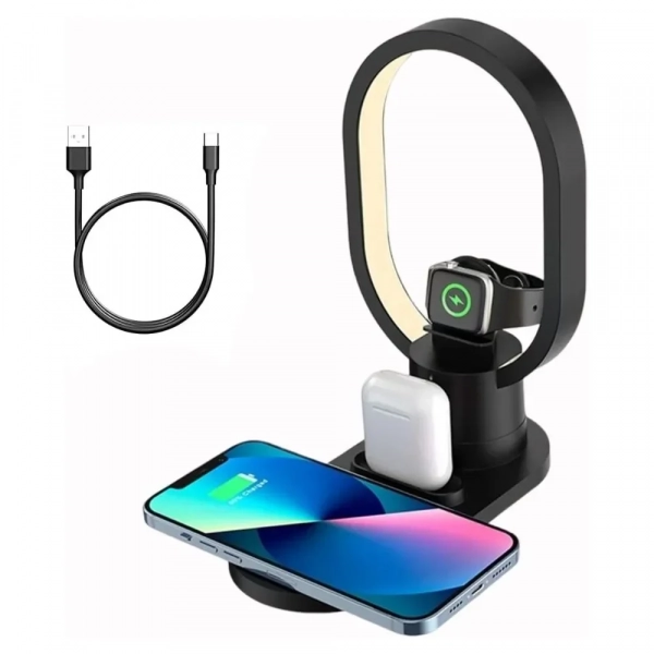 Ασύρματος Φορτιστής / Fast Wireless Charger 4in1 AY-41 Μαύρο ΟΕΜ - Photo1