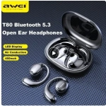AWEI T80 Bluetooth Air Conduction Earphone Earhook Sports Music - Image 2
