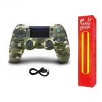 Double Motor Vibration 4 Ασύρματο Gamepad για PS4 Camo Green και ΔΩΡΟ η λαμπάδα