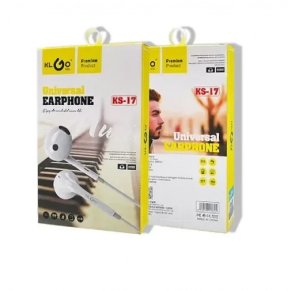 Ενσύρματα ακουστικά In-ear Handsfree με βύσμα 3.5mm KLGO KS-17 λευκό