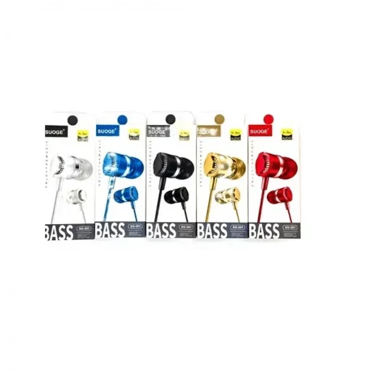 Ενσύρματα ακουστικά με βύσμα 3.5mm SUOGE SG-201 – χρυσό - Image 2
