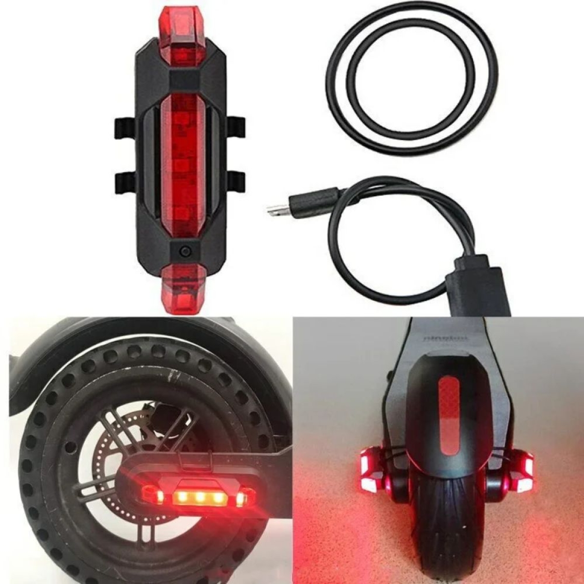 Επαναφορτιζόμενο USB Φως/Φανάρι Ποδηλάτου BS-216