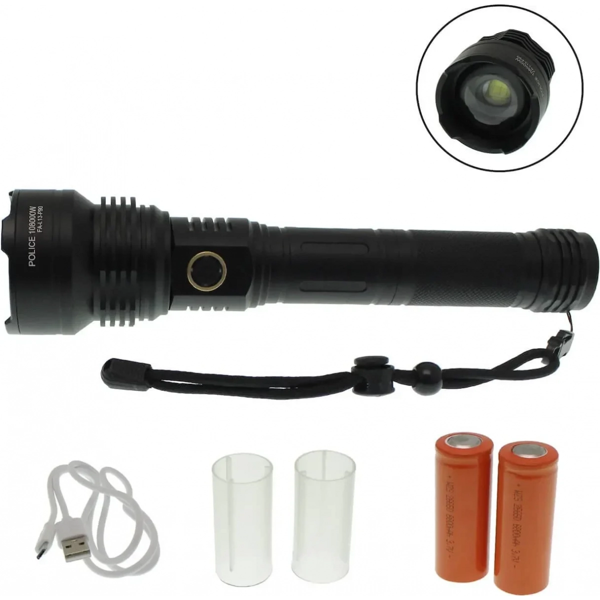 Επαναφορτιζόμενος Φακός LED Stile Power 2500 Lumens 24cm FA-L13-P90